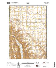 Dalreed Butte 2020 topographic map thumbnail