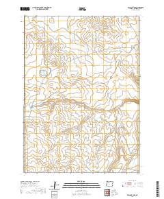 Peacock Lake 2020 topographic map thumbnail