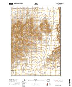 Powell Buttes 2020 topographic map thumbnail