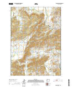 Roseburg West 2020 topographic map thumbnail
