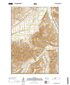 Pass Creek West 2020 topographic map thumbnail