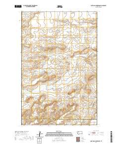 Lone Man Coulee West 2020 topographic map thumbnail