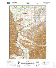 Southwest Missoula 2020 topographic map thumbnail