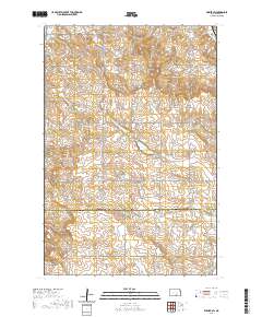 Wishek SW 2020 topographic map thumbnail
