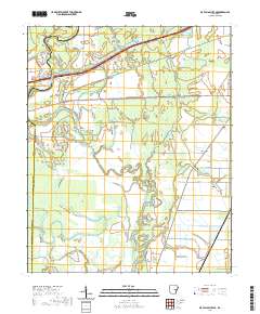 De Valls Bluff SE 2020 topographic map thumbnail