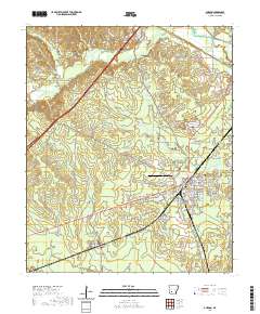 Gurdon 2020 topographic map thumbnail