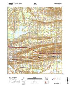 Morrilton East 2020 topographic map thumbnail