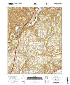 Mountainburg SW 2020 topographic map thumbnail