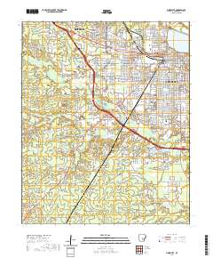 Pine Bluff 2020 topographic map thumbnail