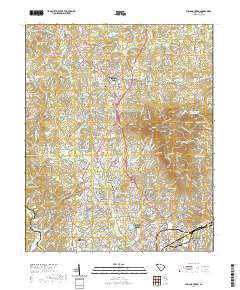 Paris Mountain 2020 topographic map thumbnail