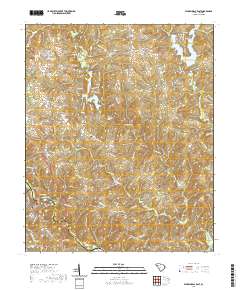 Ware Shoals East 2020 topographic map thumbnail