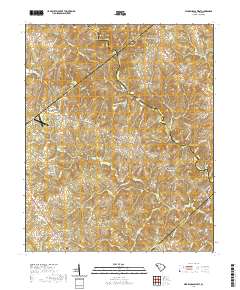 Ware Shoals West 2020 topographic map thumbnail