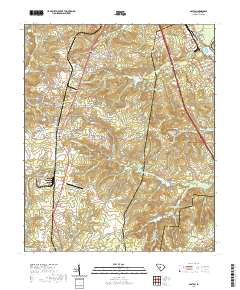 Gaston 2020 topographic map thumbnail