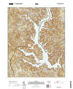 Lake Wylie 2020 topographic map thumbnail