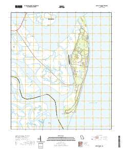 Jekyll Island 2020 topographic map thumbnail