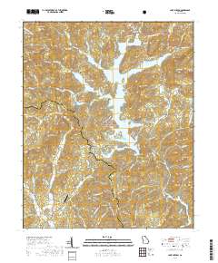 Lake Burton 2020 topographic map thumbnail