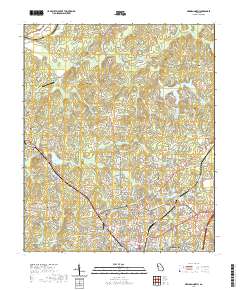 Newnan North 2020 topographic map thumbnail