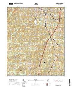 Newnan South 2020 topographic map thumbnail
