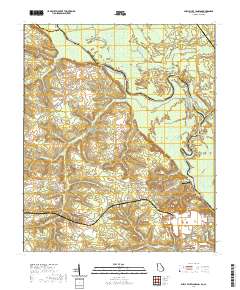 Shell Bluff Landing 2020 topographic map thumbnail