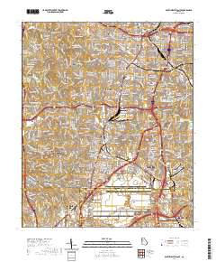 Southwest Atlanta 2020 topographic map thumbnail