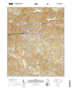 Toccoa 2020 topographic map thumbnail