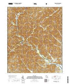 Tugaloo Lake 2020 topographic map thumbnail
