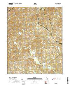 Gillsville 2020 topographic map thumbnail