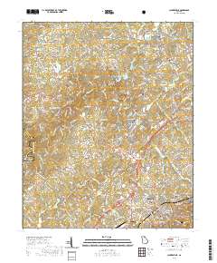 Clarkesville 2020 topographic map thumbnail