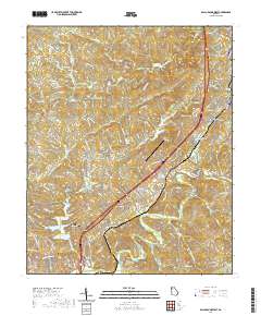 Ball Ground West 2020 topographic map thumbnail