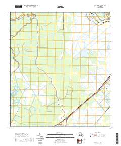 Bayou Boeuf 2020 topographic map thumbnail