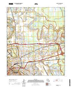 Bossier City 2020 topographic map thumbnail