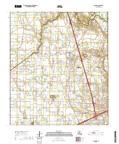 Carencro 2020 topographic map thumbnail