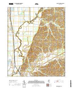 Arkabutla West 2020 topographic map thumbnail
