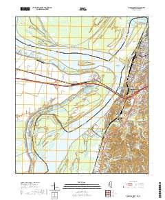 Vicksburg West 2020 topographic map thumbnail