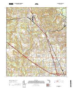 Cantonment 2021 topographic map thumbnail