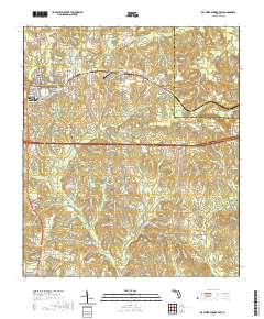 De Funiak Springs East 2021 topographic map thumbnail