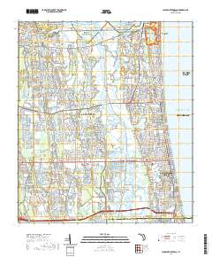 Jacksonville Beach 2021 topographic map thumbnail