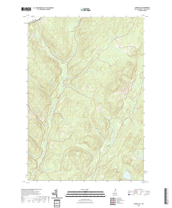 Cowen Hill 2021 topographic map thumbnail