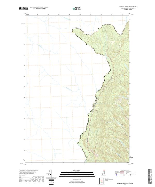 Metallak Mountain 2021 topographic map thumbnail