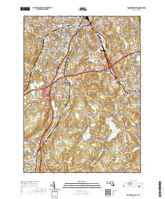 Worcester South 2021 topographic map thumbnail