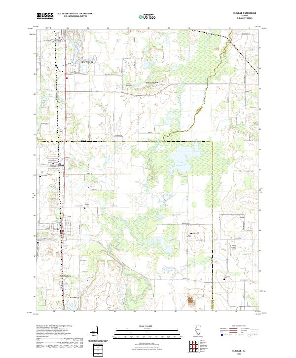 Elkville 2021 topographic map thumbnail