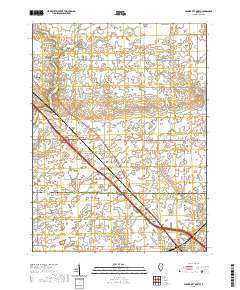 Farmer City North 2021 topographic map thumbnail