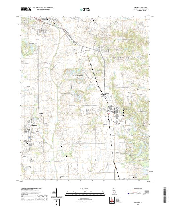 Freeburg 2021 topographic map thumbnail