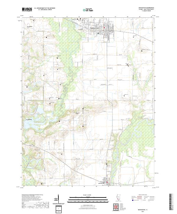 Mascoutah 2021 topographic map thumbnail