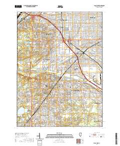 Palos Park 2021 topographic map thumbnail