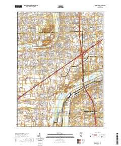 Romeoville 2021 topographic map thumbnail