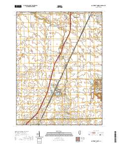 Southwest Pontiac 2021 topographic map thumbnail