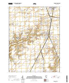 Virden South 2021 topographic map thumbnail