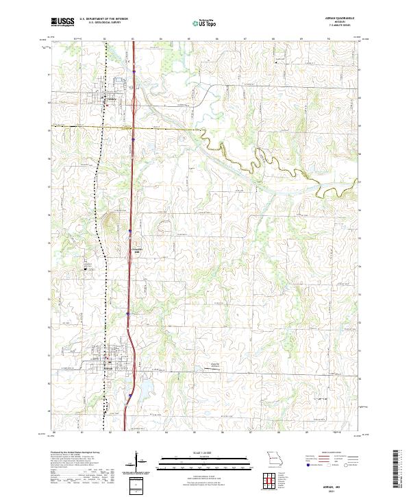 Adrian topographic map thumbnail