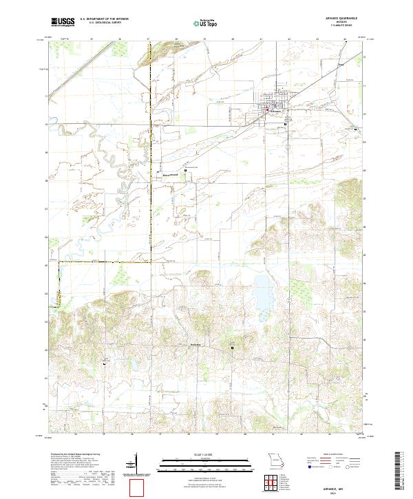 Advance topographic map thumbnail